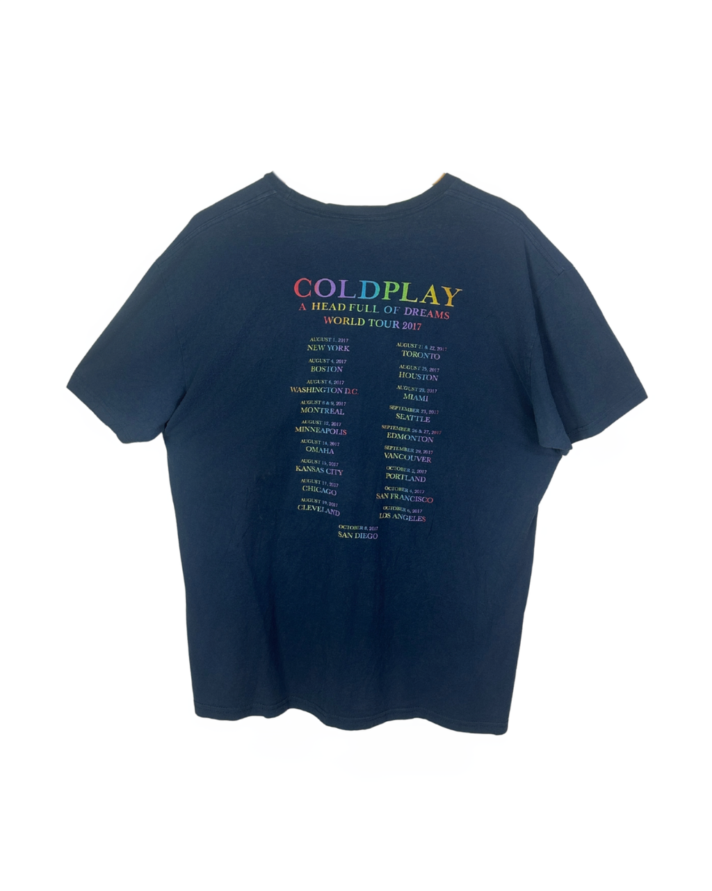 Coldplay “A Head Full of Dreams” World Tour 2017 Tee XL